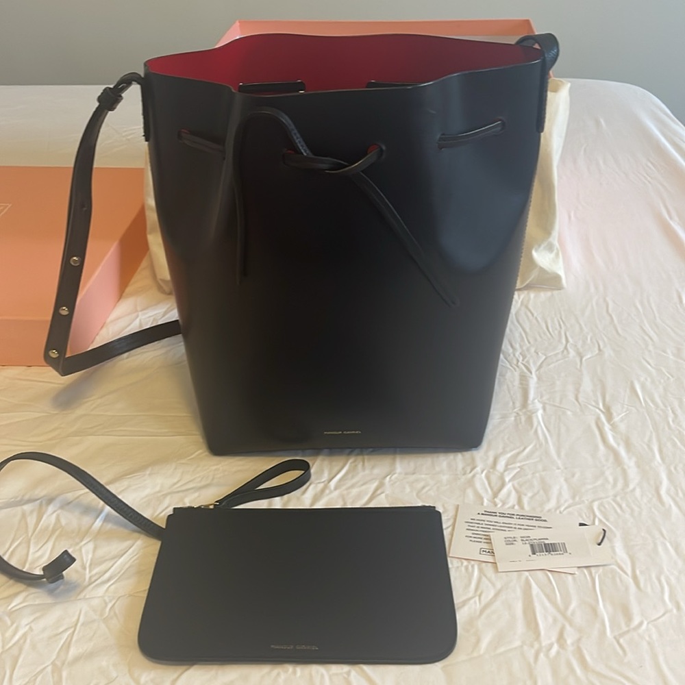 Mansur Gavriel Black Flamma Bucket Bag
